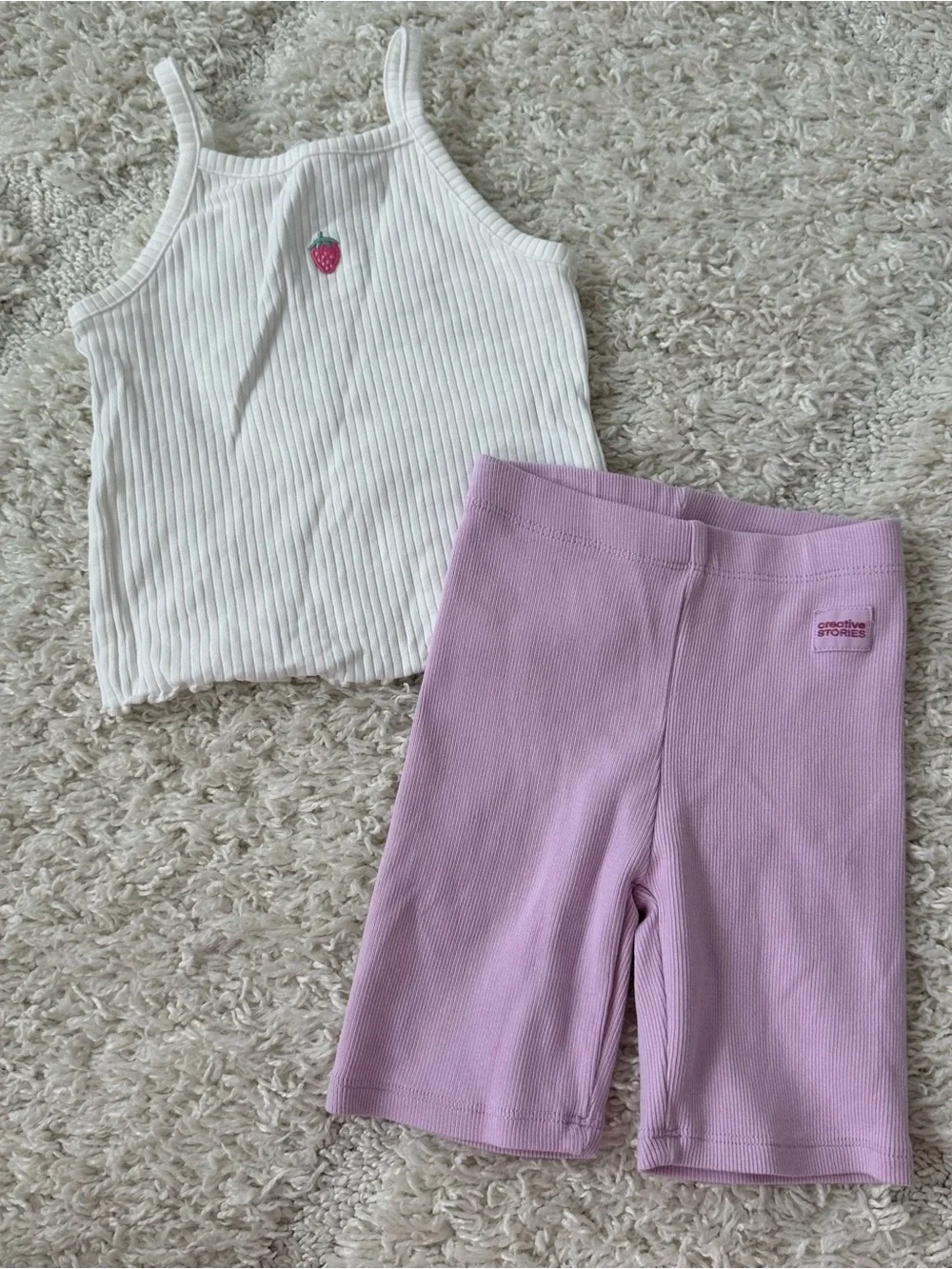 Strawberry Biker Shorts Set